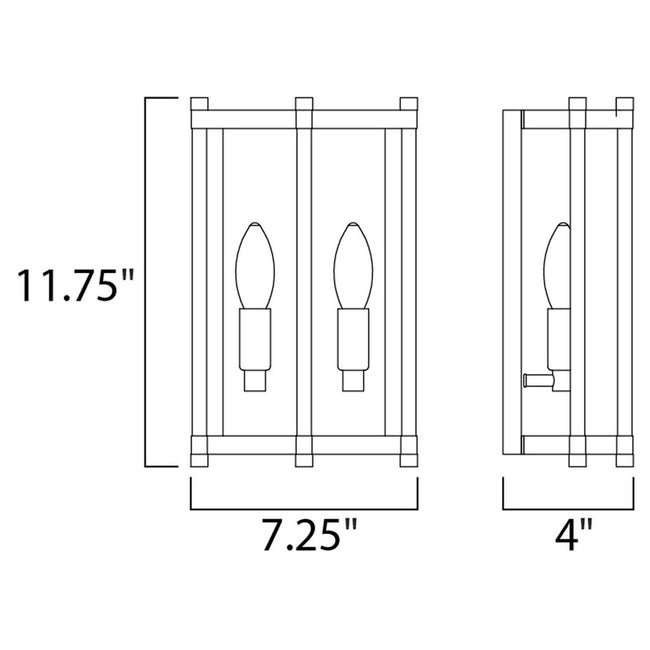 Maxim 13599OIAB - Wellington 2 Light 12" Wall Sconce