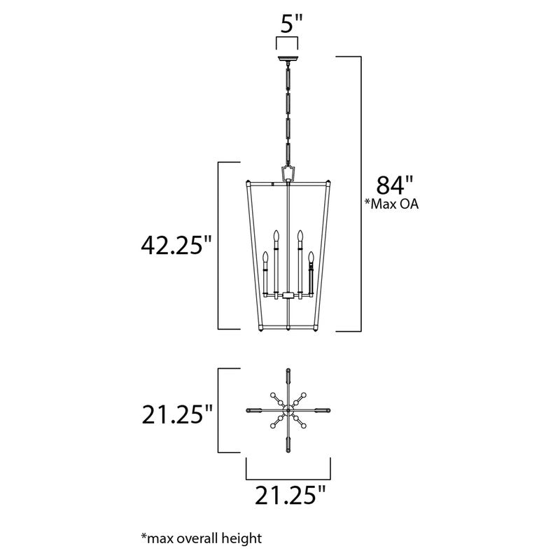 Maxim 16102CLPN - Lucent 8 Light 42" Pendant