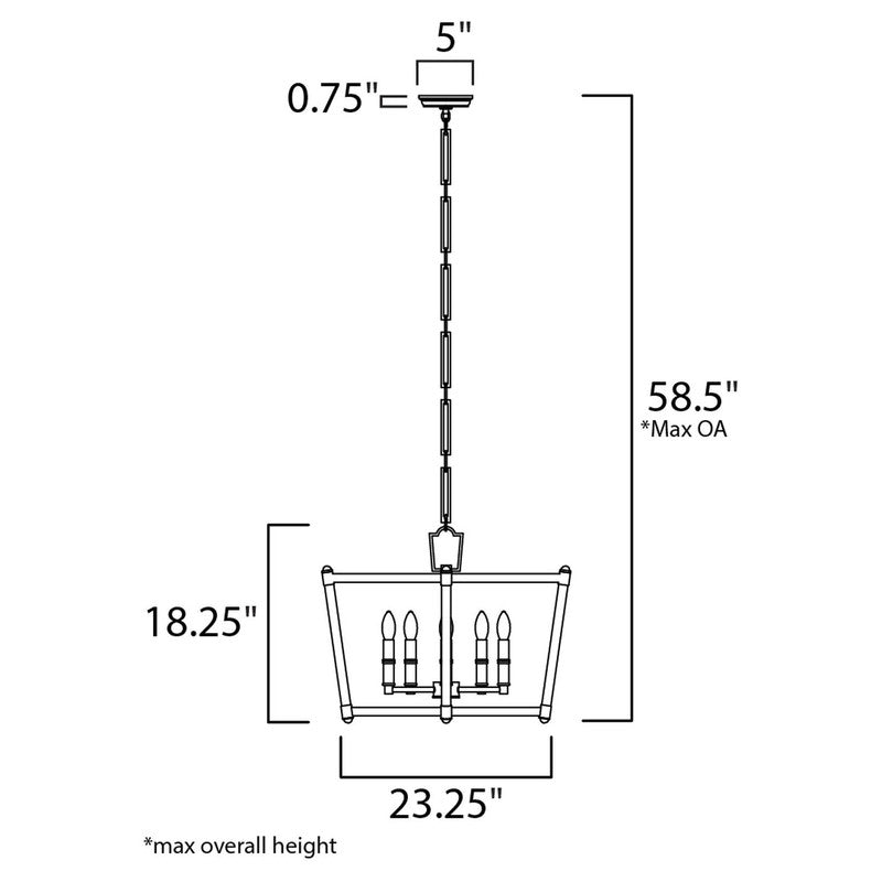 Maxim 16103CLPN - Lucent 5 Light 23" Chandelier
