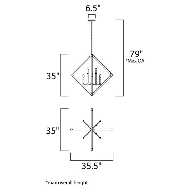 Maxim 16106CLPN - Lucent 8 Light 36" Pendant