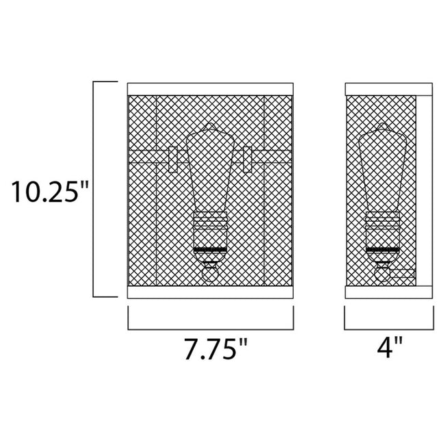 Maxim 20112BKNAB - Palladium 1 Light 10" Wall Sconce