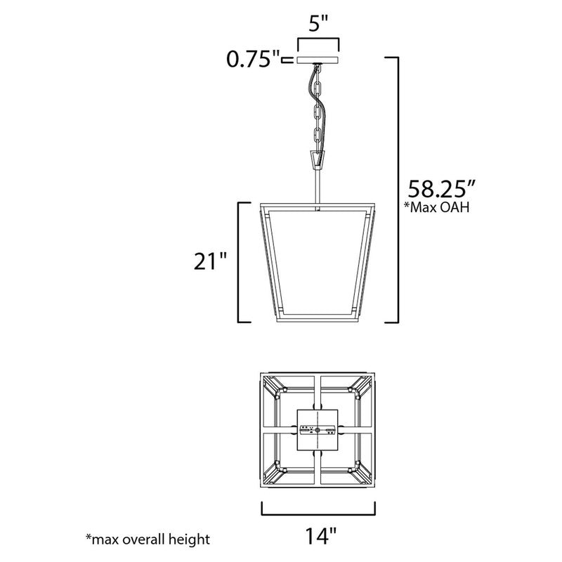 Maxim 20264CVBK - Montauk 4 Light 21" Pendant