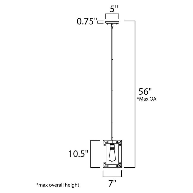 Maxim 20331WOBZ - Lodge 1 Light 11" Pendant