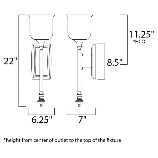 Maxim 20479CLPN - Centennial 1 Light 22" Wall Sconce