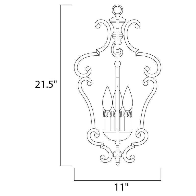 Maxim 20742CU - Richmond 3 Light 22" Pendant