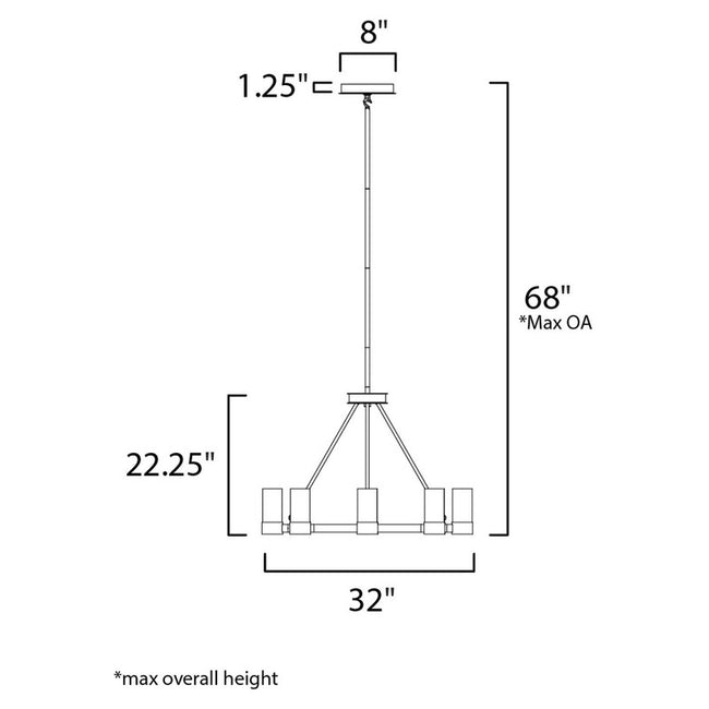 Maxim 20909CLPC - Sync 16 Light 32" Chandelier