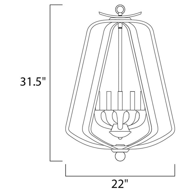 Maxim 20925BWIO - Road House 5 Light 32" Pendant