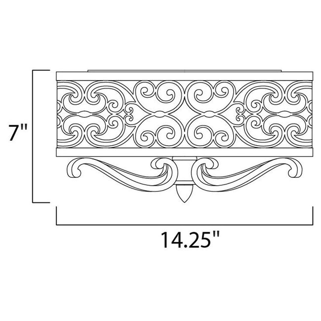 Maxim 21151WHUB - Mondrian 2 Light 14" Flush Mount