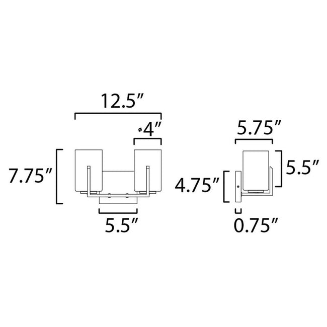 Maxim 21282 - Dart 2 Light 13" Vanity Light