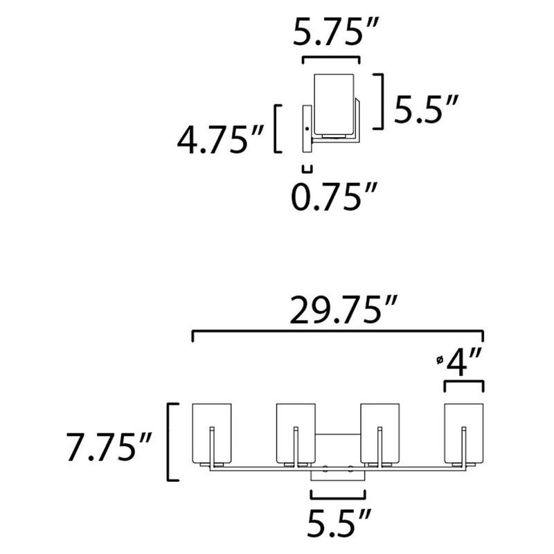 Maxim 21284 - Dart 4 Light 30" Vanity Light