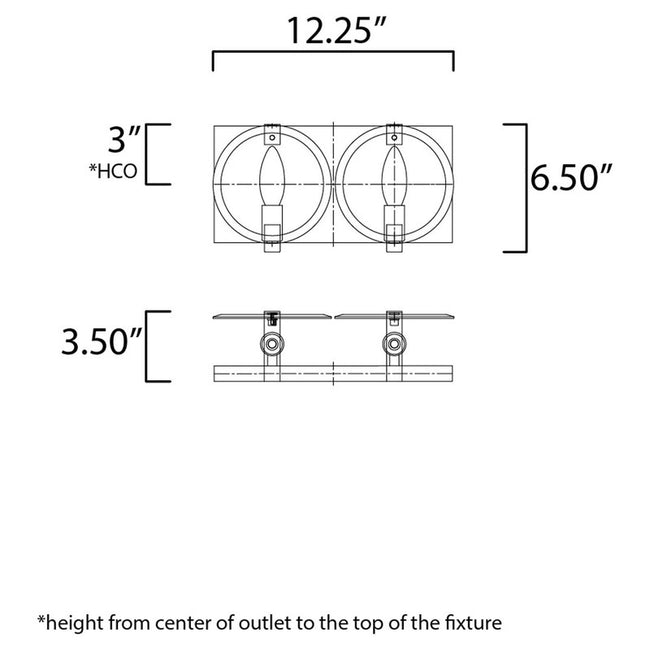 Maxim 21292CLPC - Looking Glass 2 Light 12" Wall Sconce