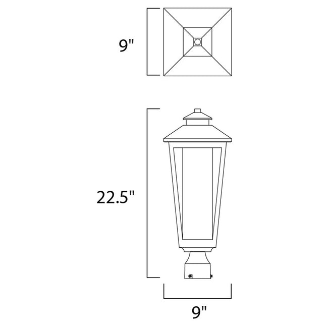 Maxim 2140CLFTAT - Aberdeen 1 Light 23" Post Light