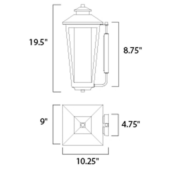 Maxim 2144CLFTAT - Aberdeen 1 Light 20" Wall Sconce