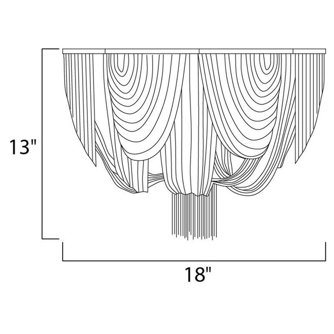 Maxim 21460NKPN - Chantilly 6 Light 18" Flush Mount