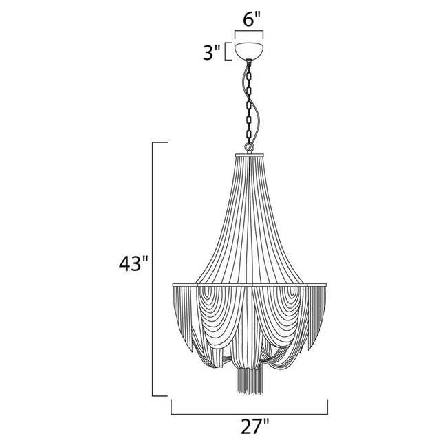 Maxim 21466NKPN - Chantilly 12 Light 43" Chandelier