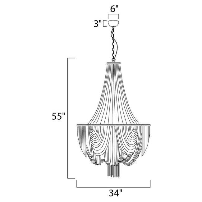 Maxim 21467NKPN - Chantilly 14 Light 55" Pendant