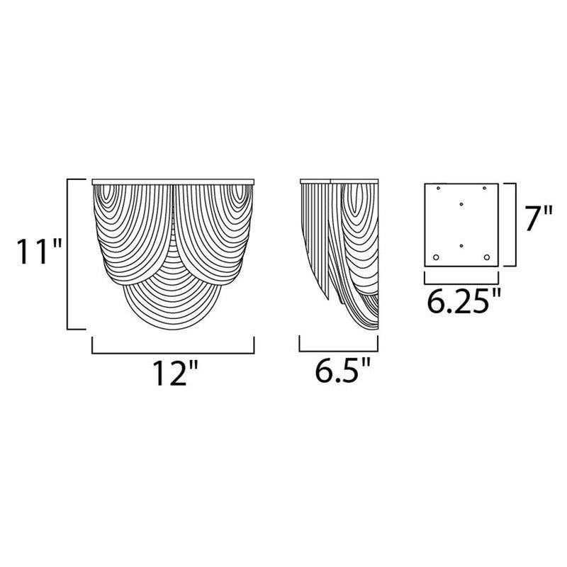 Maxim 21469NKPN - Chantilly 2 Light 12" Wall Sconce