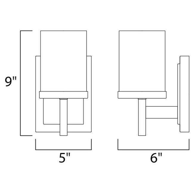 Maxim 2151 - Tetra 1 Light 9" Vanity Light