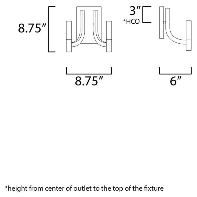 Maxim 21522BZAB - Lyndon 2 Light 9" Wall Sconce