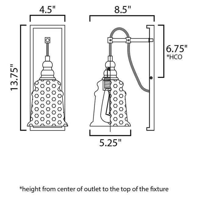 Maxim 21572HMOI - Revival 1 Light 14" Vanity Light