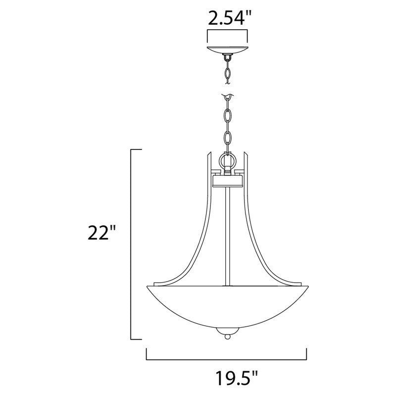 Maxim 21654SWSN - Taylor 3 Light 23" Pendant