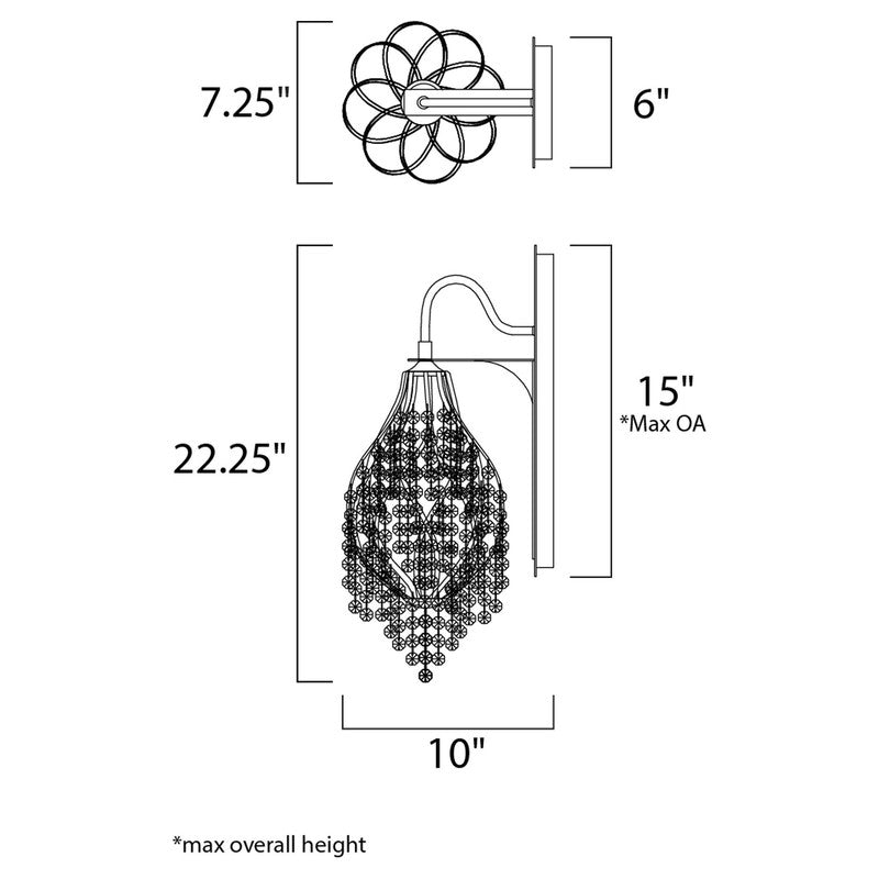 Maxim 22001BCGS - Twirl 1 Light 22" Wall Sconce