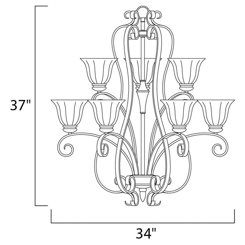 Maxim 22246WSPD - Fremont 9 Light 37" Chandelier