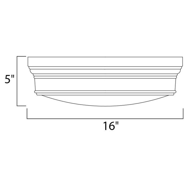 Maxim 22371SWNAB - Fairmont 3 Light 16" Flush Mount
