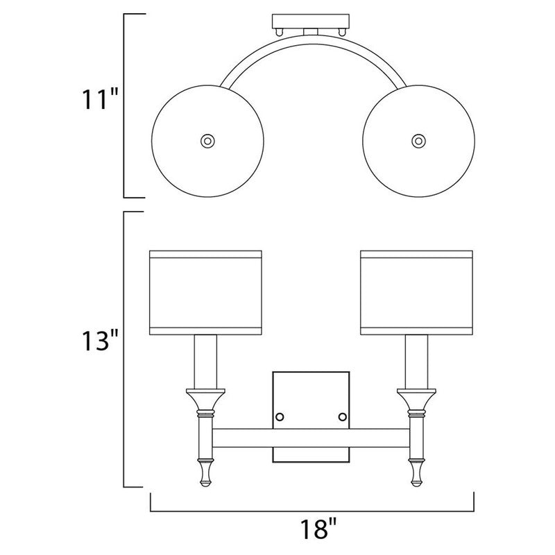 Maxim 22379OMNAB - Fairmont 2 Light 18" Wall Sconce
