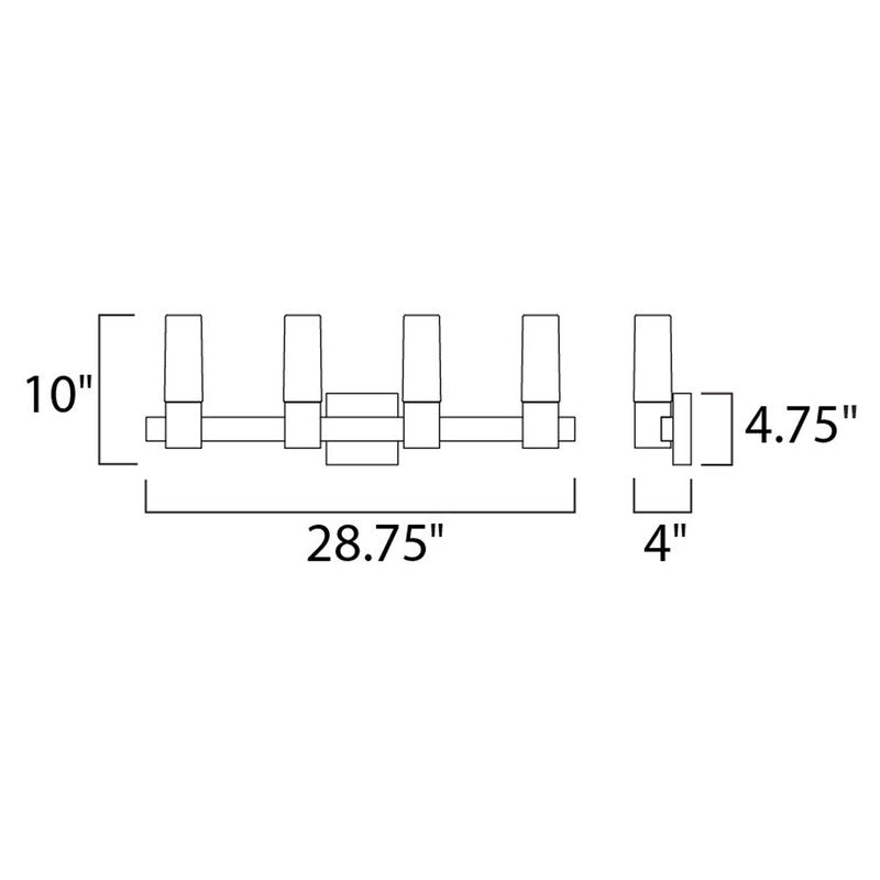 Maxim 22414SWNAB - Contessa 4 Light 29" Vanity Light