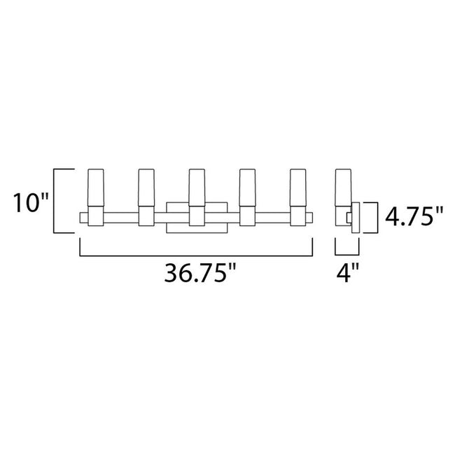Maxim 22415SWNAB - Contessa 5 Light 37" Vanity Light