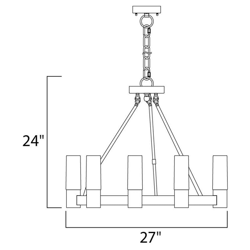 Maxim 22418SWNAB - Contessa 9 Light 27" Chandelier