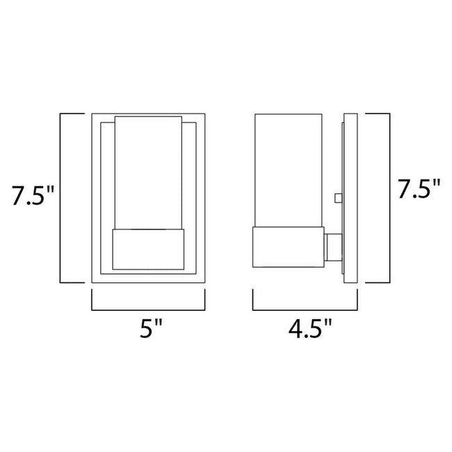 Maxim 23071CLFTPC - Silo 1 Light 8" Wall Sconce