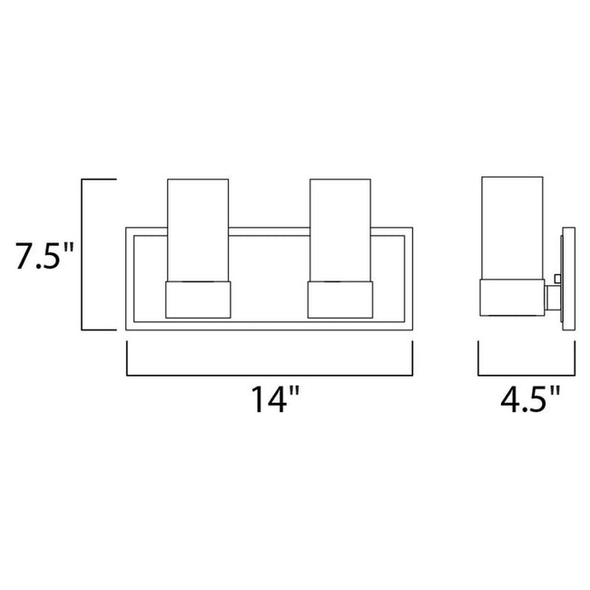 Maxim 23072 - Silo 2 Light 14" Vanity Light