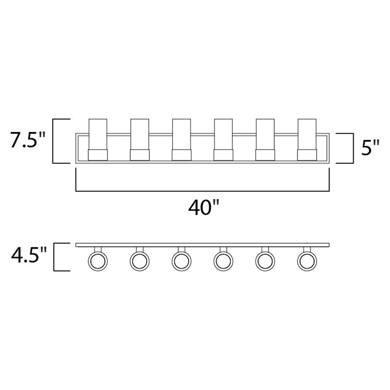 Maxim 23076 - Silo 6 Light 40" Vanity Light