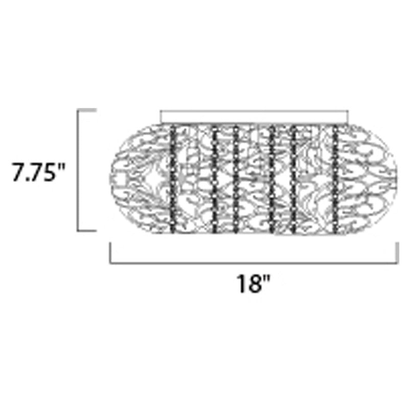Maxim 24150BCGS - Arabesque 7 Light 18" Flush Mount