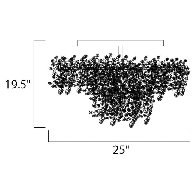 Maxim 24200BCPC - Comet 7 Light 25" Flush Mount