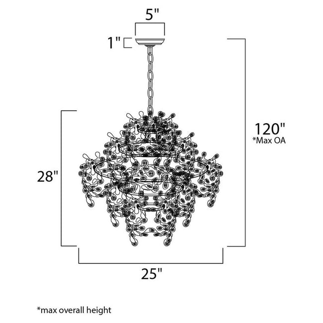 Maxim 24205BCPC - Comet 10 Light 28" Pendant