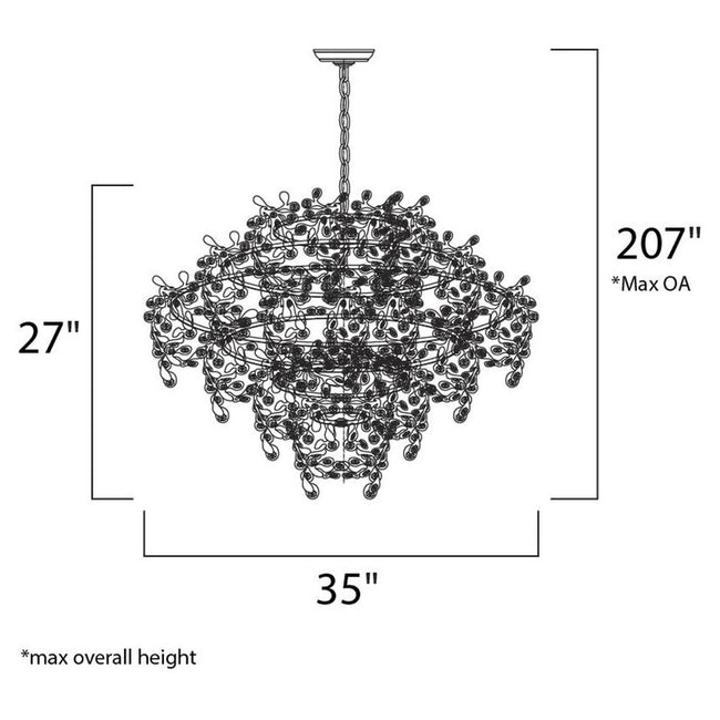 Maxim 24207BCPC - Comet 13 Light 35" Pendant