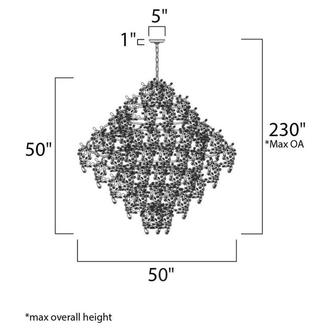 Maxim 24209BCPC - Comet 21 Light 50" Pendant
