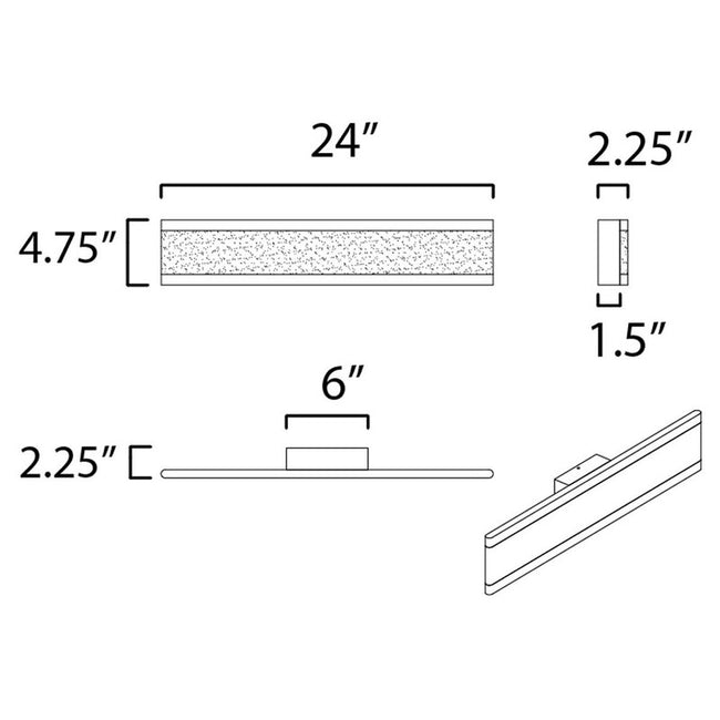 Maxim 24754FTBK - Visor 2 Light 24" Vanity Light