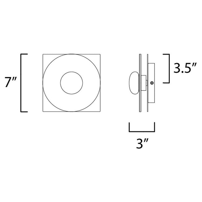 Maxim 24761FTSWBK - Helio 1 Light 7" Wall Sconce