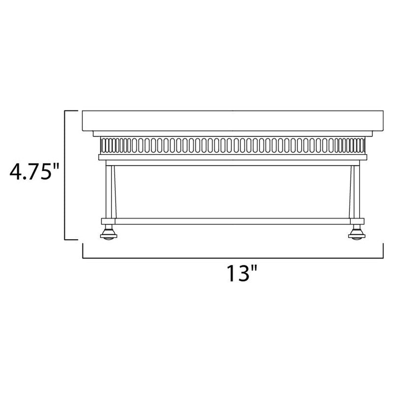 Maxim 25000CLBZ - Hi-Bay 2 Light 13" Flush Mount