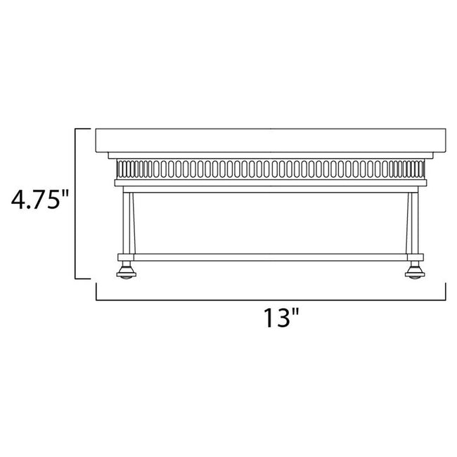 Maxim 25000CLBZ - Hi-Bay 2 Light 13" Flush Mount