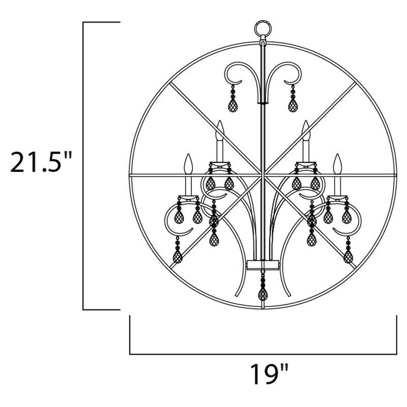 Maxim 25142ARPN - Orbit 4 Light 22" Pendant