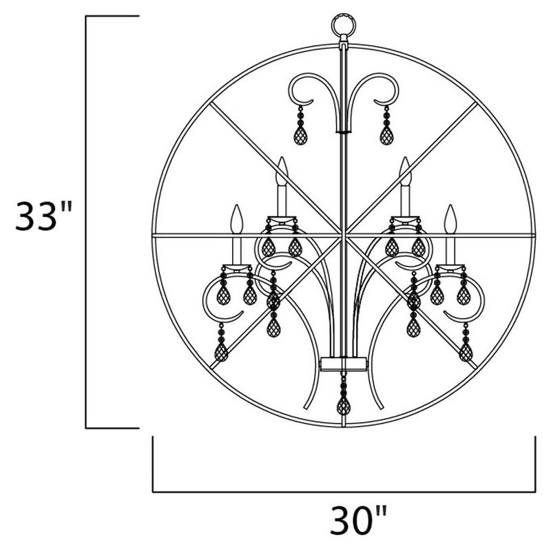Maxim 25145ARPN - Orbit 9 Light 33" Pendant