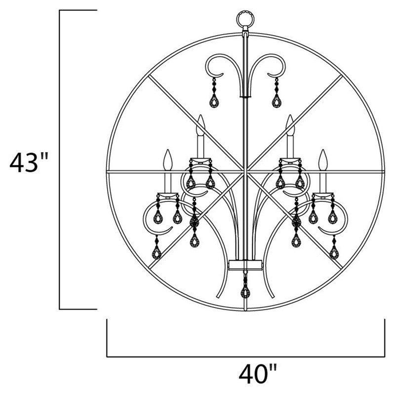Maxim 25147ARPN - Orbit 12 Light 44" Pendant