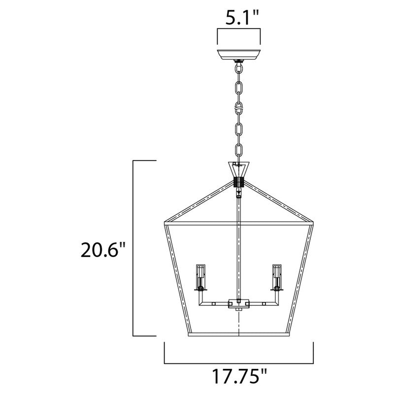 Maxim 25156GLTXB - Abode 4 Light 21" Chandelier