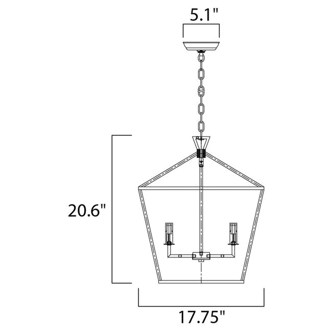 Maxim 25156GLTXB - Abode 4 Light 21" Chandelier
