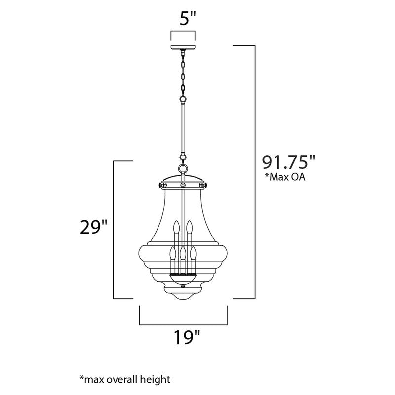 Maxim 25189CLPN - Retro 6 Light 29" Pendant
